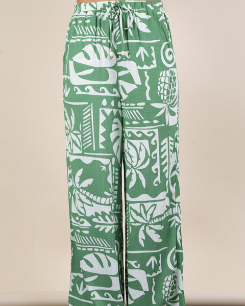 PALM SPRINGS RESORT PANT SET - GREEN