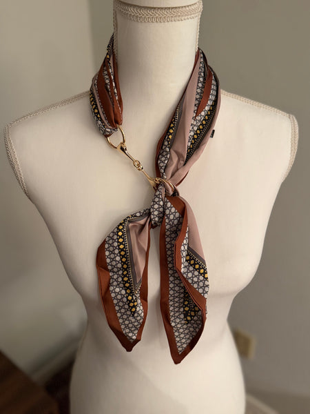 Twilly Scarf with Horsebit Ring - 4 Colors