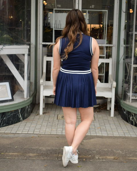 SPORTY GIRL DRESS - NAVY