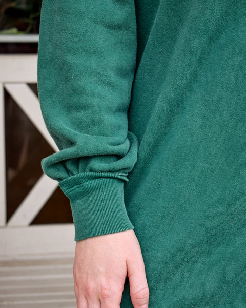 OUT FOR COFFEE SWEATSHIRT DRESS - DARK GREEN