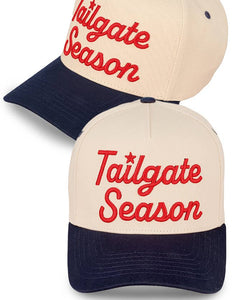 baseball caps with 'Tailgate Season' football season, game day