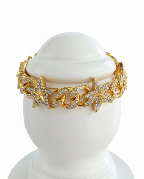 Pavé Bling Star Bracelet - Gold
