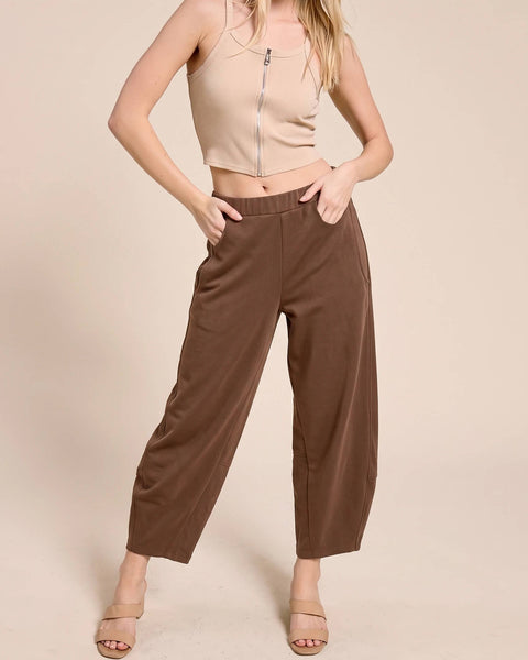 Scuba Barrel Pants: Chocolate