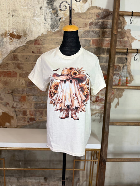 Cowboy Ghost Graphic Tee - Natural