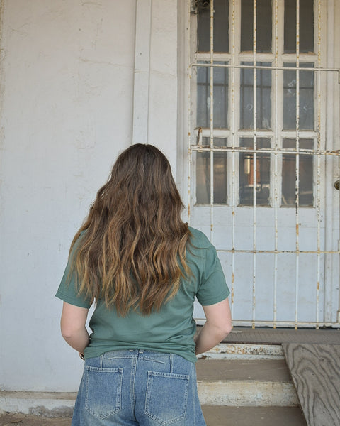 LORD WILLIN AND THE CREEK DON’T RISE GRAPHIC TEE- HEATHERED FOREST - CURVY