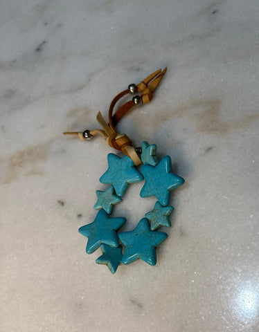AUTHENTIC STONE STAR BEAD STRETCHY BRACELET