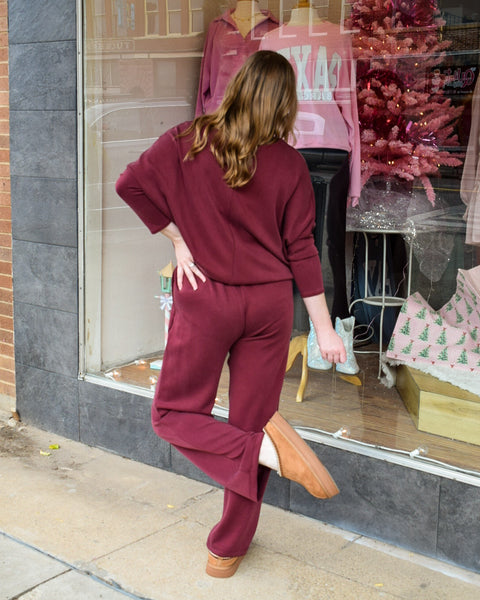 SCUBA LOUNGE PANT - WINE