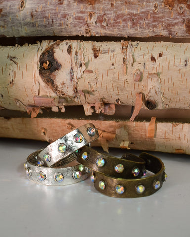 VINTAGE CRYSTAL HOOP EARRINGS - 2 COLORS