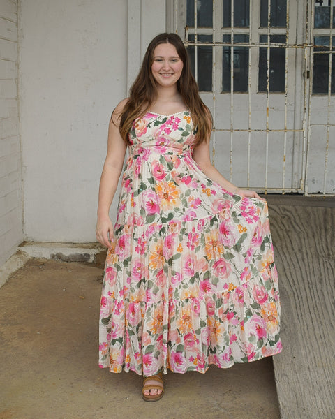BLUSH MULTICOLORED DRESS - Salty Lime Boutique