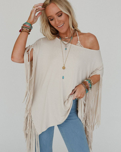 Western Showstopper Fringe Top - Salty Lime Boutique