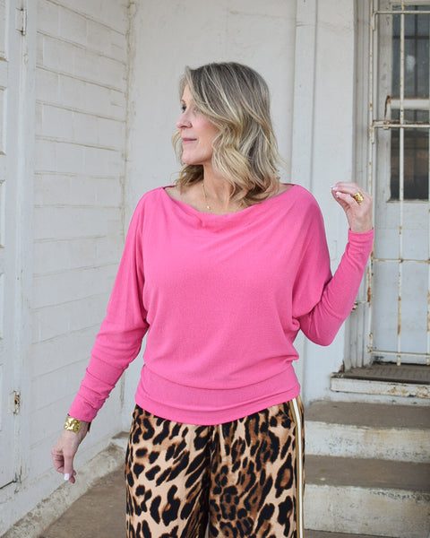 ELLA TOP  - KNOCKOUT PINK