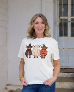 HIGHLAND COW COSTUMES GRAPHIC TEE - OATMEAL