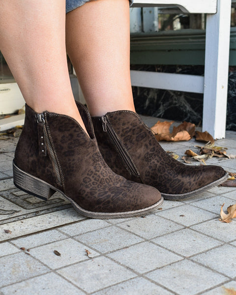 CHARMING BOOTIES BY VERY G - TAUPE LEOPARD