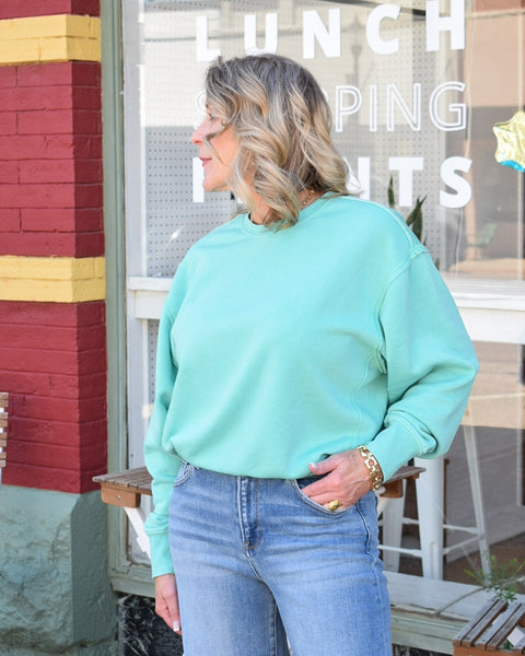 REST DAY SWEATSHIRT - TURQUOISE
