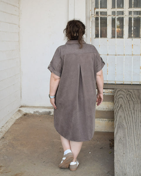 HELENA DRESS - ASH MOCHA - CURVY