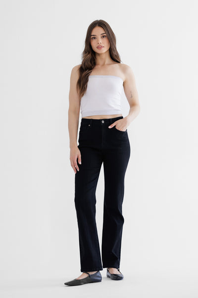 HR STRAIGHT LEG JEAN BY MICA DENIM - BLACK