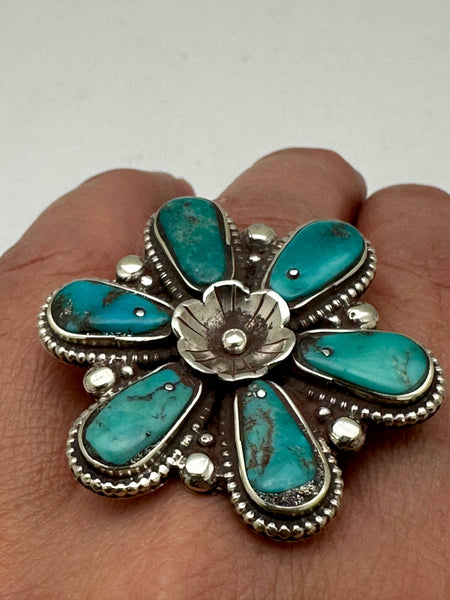 Authentic Tibetan Turquoise Adjustable Ring