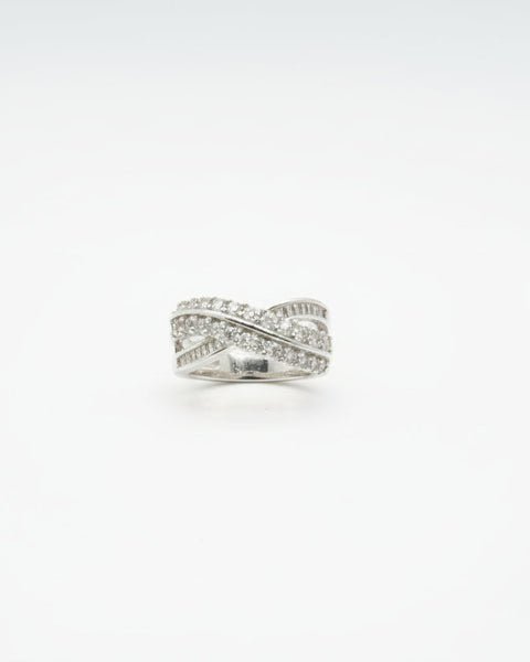 CRYSTAL COCKTAIL RING - 2 STYLES - SILVER - Salty Lime Boutique