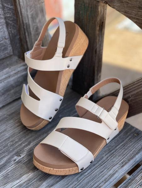 RAIN CHECK WEDGE BY CORKY'S - IVORY