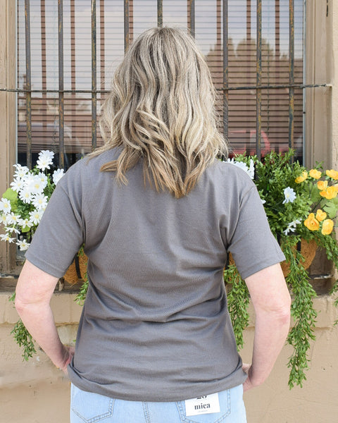 Glam Mama Goose Graphic Tee - Charcoal - Reg/Curvy - Salty Lime Boutique