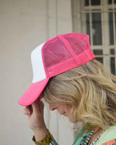 HOWDY HOWDY HOWDY TRUCKER HAT - HOT PINK - Salty Lime Boutique