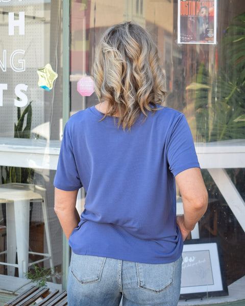 BASIC SHORT SLEEVE TEE - DUSTY INDIGO
