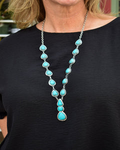 Y-DROP LARIAT TURQUOISE NECKLACE SET