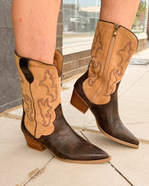 Somebody's Problem Boots by Corkys - Espresso Sand - Salty Lime Boutique