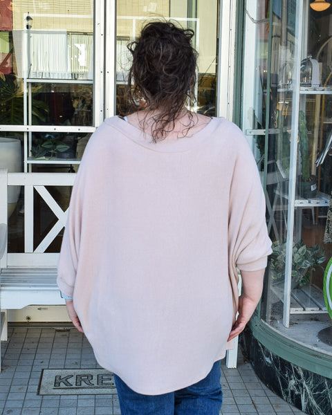 ABIGIAL KNIT TOP - BLUSH - CURVY