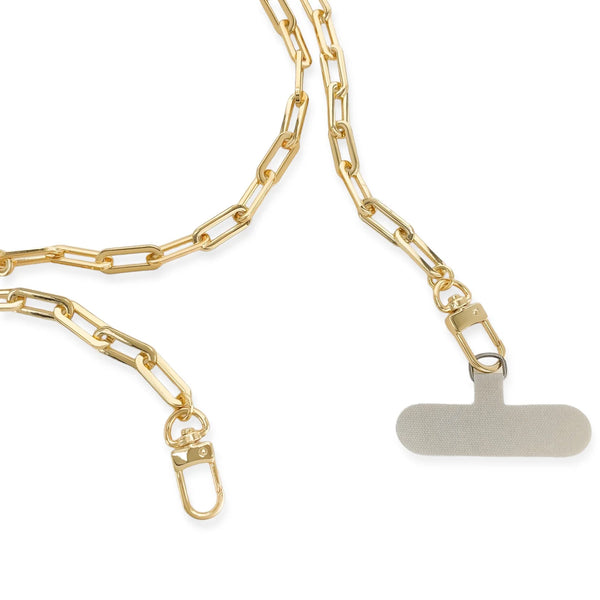 PAPERCLIP PHONE CHAIN - GOLD