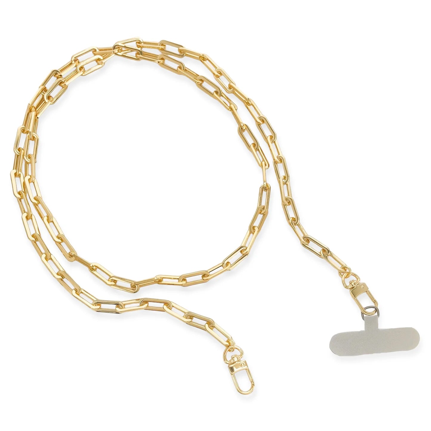 PAPERCLIP PHONE CHAIN - GOLD