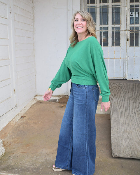 THE BLAIR TOP- KELLY GREEN