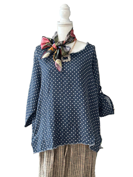 POLKA DOTS COTTON TOP - BY A RARE BIRD