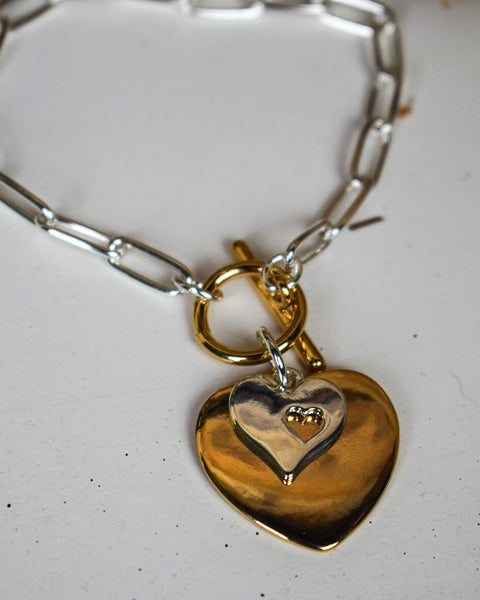 DOUBLE THE LOVE CHARM BRACELET