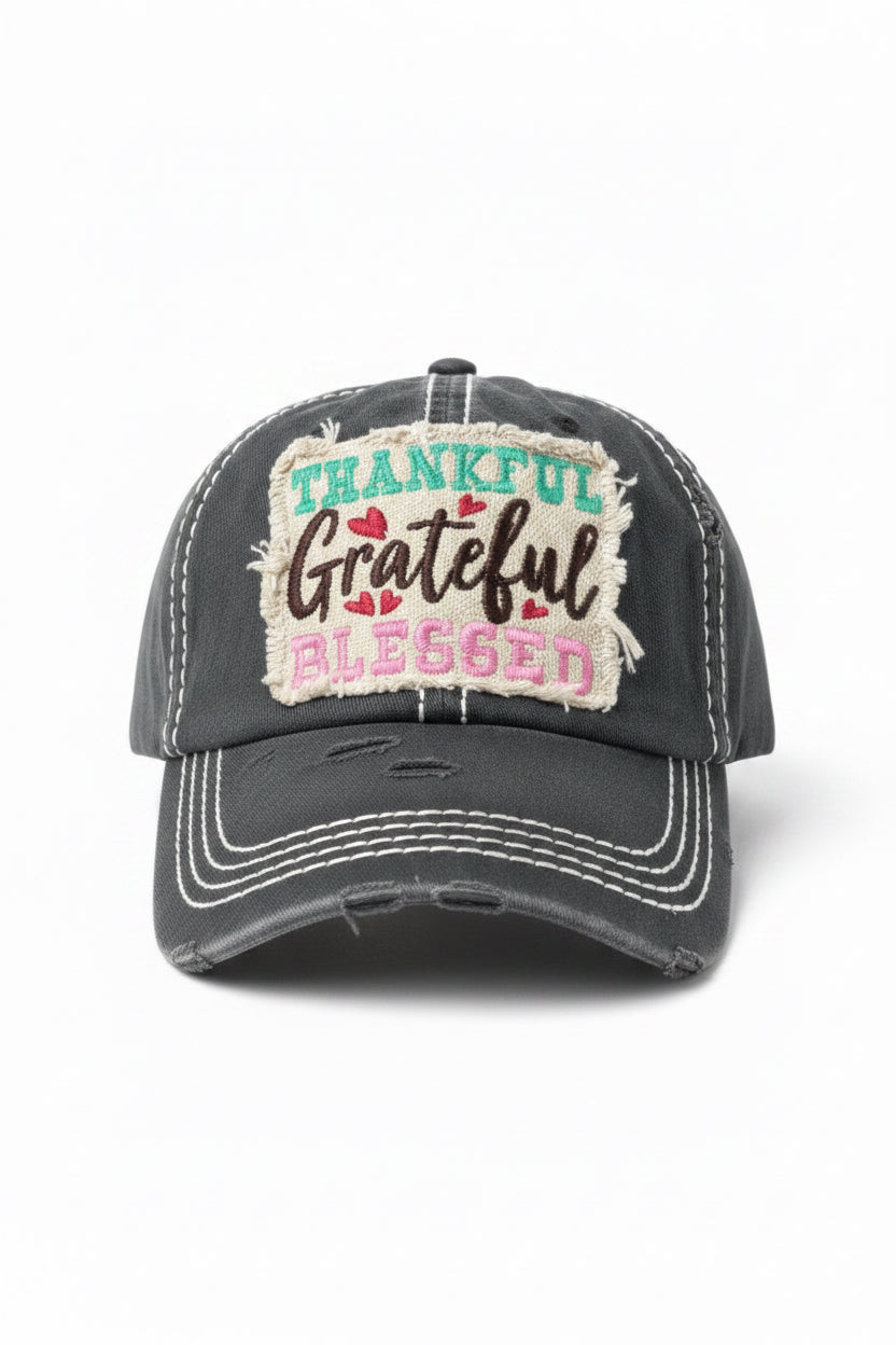 Pink Thankful and Blessed Women\'s Hat PearlsChallenge main image 4