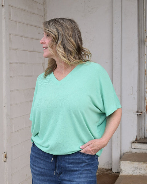 THE MARGO TOP - SEAFOAM - Salty Lime Boutique