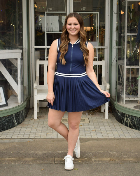 SPORTY GIRL DRESS - NAVY