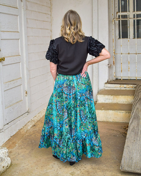 PEACOCK FEATHERS BOBO PANTS - BY A RARE BIRD