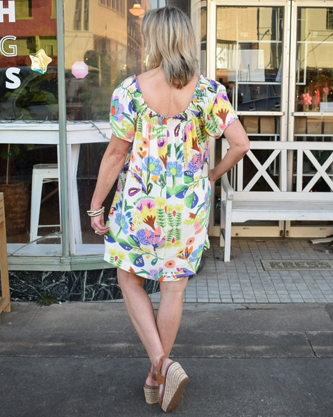 IN THE GARDEN FLORAL PRINT DRESS