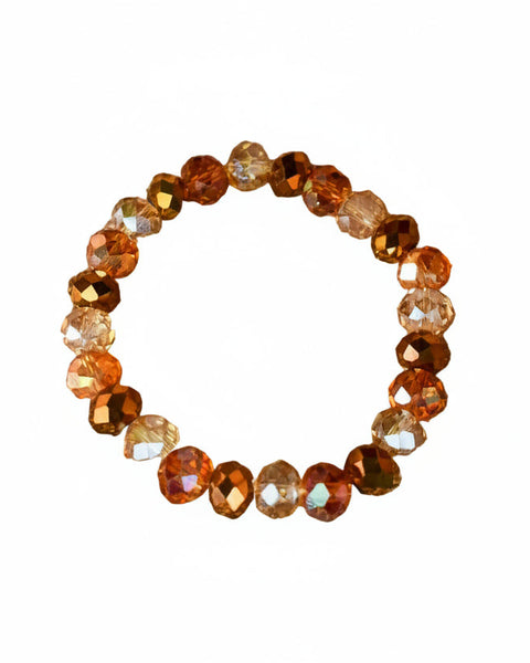 TOPAZ GLASS BEADED STRETCHY BRACELET - Salty Lime Boutique