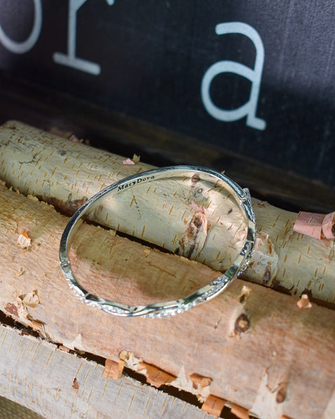 TWIST & TURN CRYSTAL PAVE HINGE BRACELET - 2 COLORS