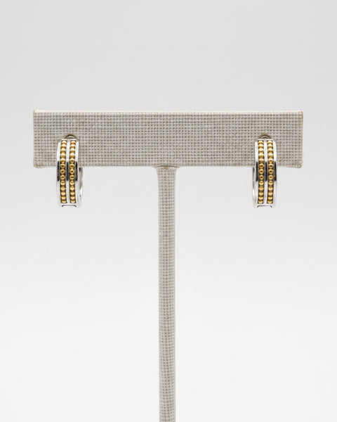 SMALL BEADED HOOP EARRINGS - 2 COLORS - Salty Lime Boutique