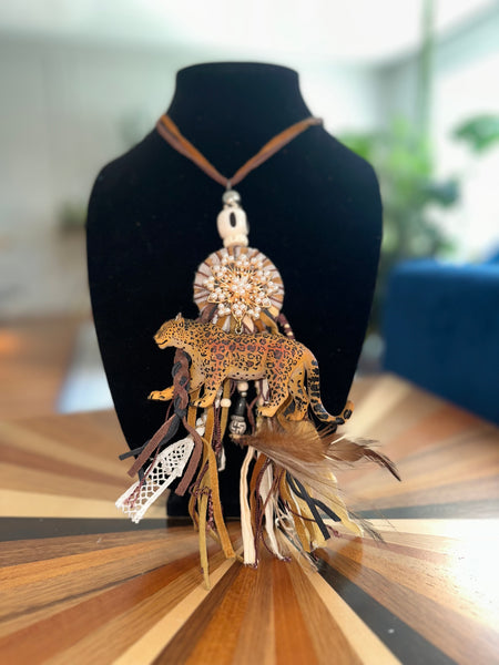 LEOPARD ON THE PROWL NECKLACE - BY A RARE BIRD