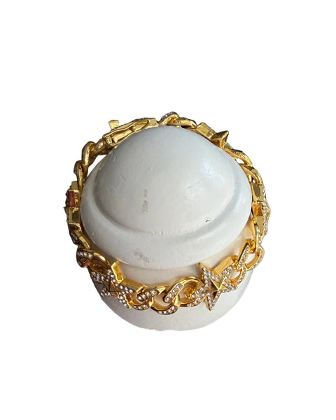 Pavé Bling Star Bracelet - Gold