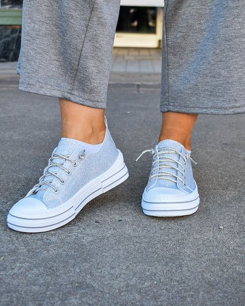 AMAN SNEAKS BY VERY G - SILVER GLITTER