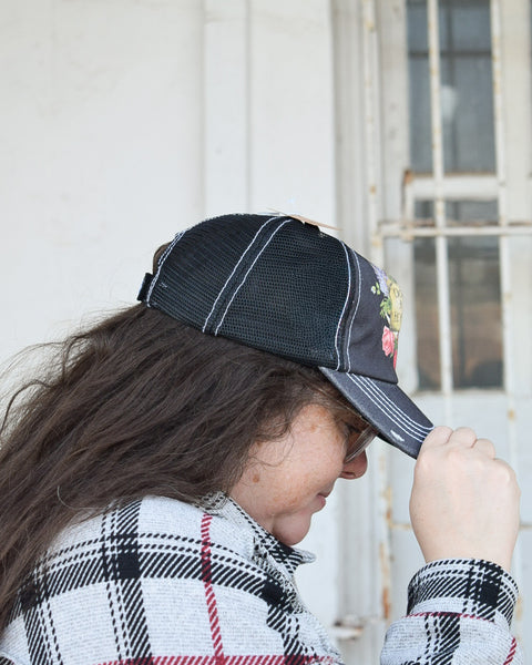 DON'T BE A LADY BE A LEGEND FLORAL CAP BY JUNK GYPSY - Salty Lime Boutique