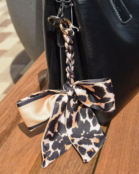 BRAIDED BOW KEYCHAIN/PURSE CHARM - 12 COLORS - Salty Lime Boutique
