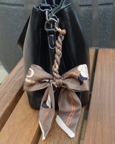 BRAIDED BOW KEYCHAIN/PURSE CHARM - 12 COLORS - Salty Lime Boutique
