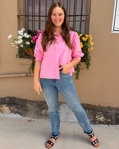 Judy Blue Mid Rise Rigid Magic Release Hem Boyfriend Jeans – Reg/Curvy