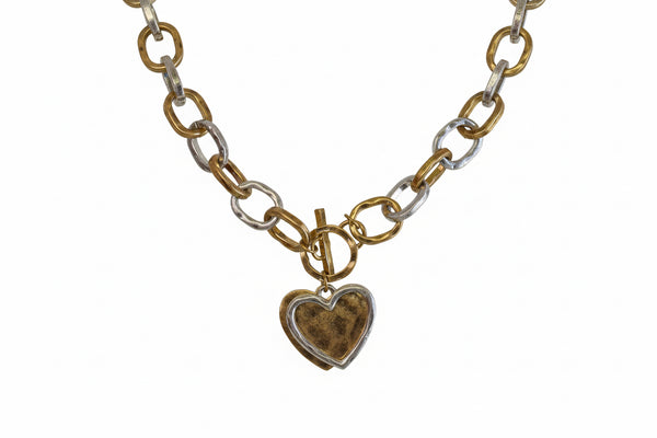 ALL MY LOVE NECKLACE - TWO-TONE - Salty Lime Boutique